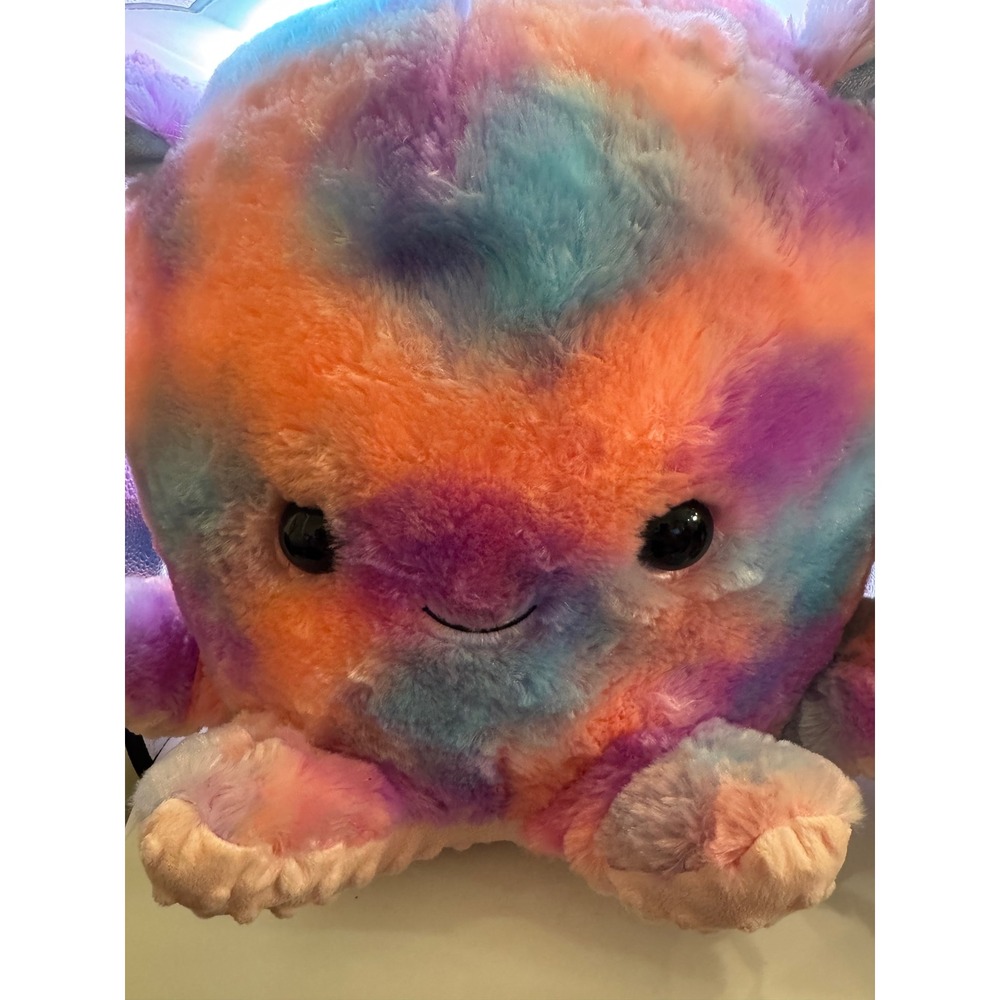 Goffa Tie Dye Plush Octopus‎ Toy Rainbow Colors Large Soft Stuffed Animal